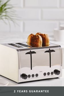 Cream 4 Slot Toaster