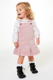 next baby girl pinafore dress