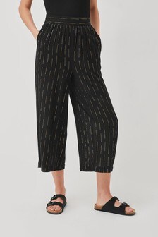 Black elasticated culottes clearance