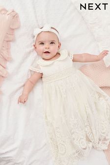 Ecru White White Vintage Christening Baby Dress (0mths-2yrs) (443736) | £35 - £37