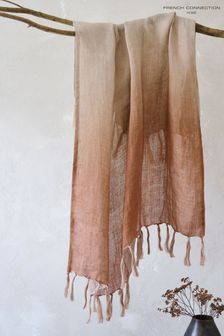French Connection Rust Alawi Ombre Linen Throw