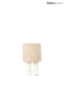 Gallery Home Cream Large Polka Dot Nevada Planter with Feet