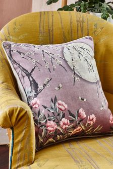 The Chateau by Angel Strawbridge Rose Pink Moonlight Floral Piped Cushion (448829) | £27