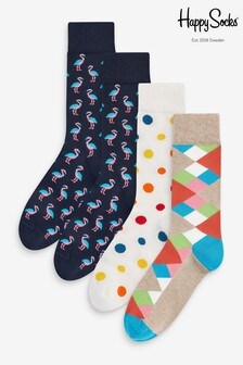 HS By Happy Socks Flamingo Socks 3 Pack
