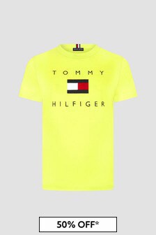 Tommy Hilfiger Boys Lime Cotton T-Shirt