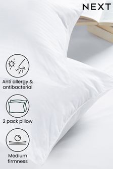 Medium Set of 2 Anti Allergy and Antibacterial Pillows