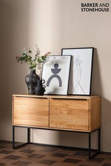 Barker and Stonehouse Light Brown Loxwood Solid Oak Console Table