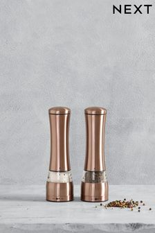 Copper Stainless Steel Salt And Pepper Set (453273) | £22