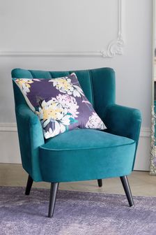 Opulent Velvet Dark Teal Rosie Accent Chair (455081) | £325