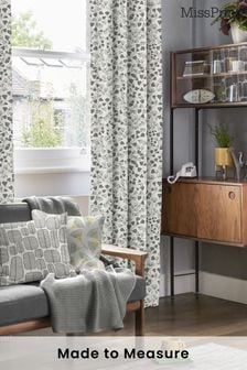 MissPrint Black Fern Made To Measure Curtains