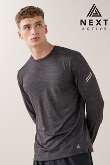 Charcoal Grey Long Sleeve Tee Next Active Gym Tops And T-Shirts Set (465000) | £18