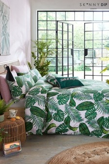 Skinnydip Green Dominica Botanical Duvet Cover and Pillowcase Set