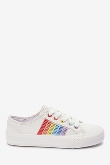 girls white trainers