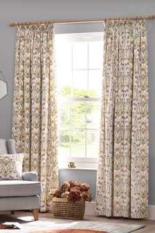 The Chateau by Angel Strawbridge Cream Potagerie Cotton Lined Pencil Pleat Curtains