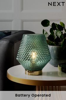Green Battery Operated Tapered Medium Ambient Lamp (470623) | £25