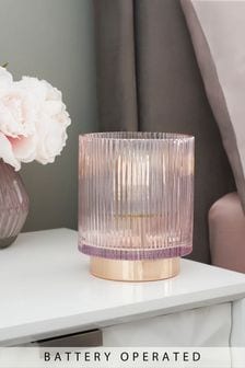 Battery Operated Ribbed Ambient Lamp