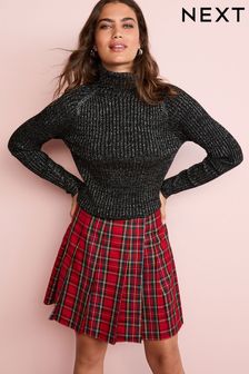 Red Atelier-lumieresShops Check Mini Skirt (472176) | £30