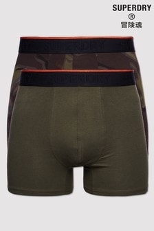 Superdry Green Classic Boxers Two Pack