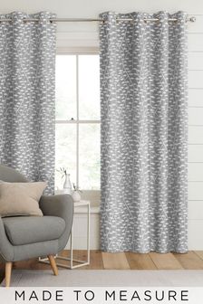 Silver Grey Coraline Made To Measure Curtains