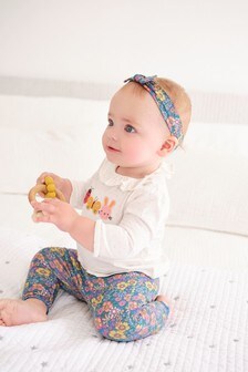 Baby T-Shirt, Leggings And Headband Set (0mths-3yrs)