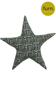 Furn Black Little Furn Printed Star Cushion