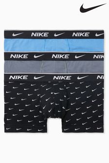 Nike Blue Everyday Cotton Stretch Trunks Three Pack