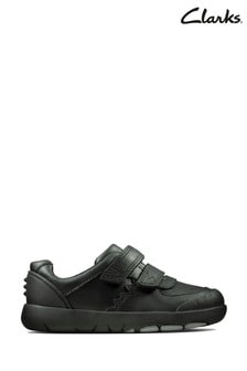 Clarks Black Rex Pace T Shoes