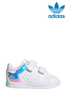 adidas Originals White/Silver Stan Smith Infant Trainers