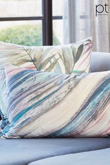 Prestigious Textiles Cerulean Blue Heartwood Marble Feather Filled Cushion