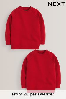 Red 2 Pack Crew Neck School Sweater (3-17yrs) (484442) | £16 - £28