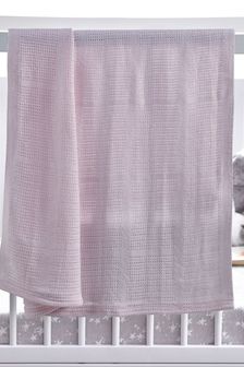 Lilac Purple Organic Cotton Lightweight Cellular Blanket