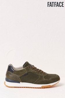 FatFace Green Leather Trainers