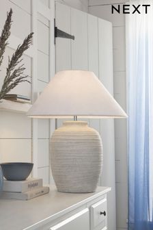 Grey/White Kingham Table Lamp (486886) | £135