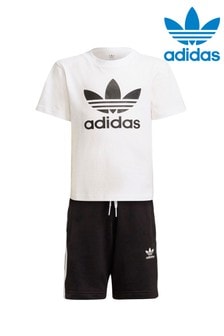 adidas Originals Little Kids Trefoil Shorts And T-Shirt Set