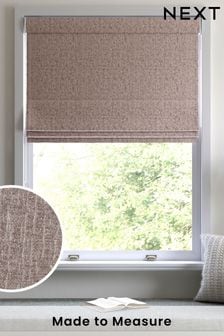 Mink Brown Chenille Made to Measure Roman Blind