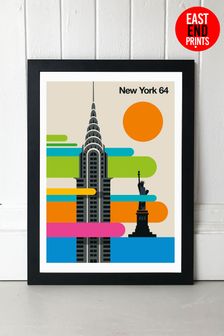 East End Prints Black New York 64 Print