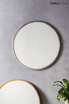 Gallery Direct Silver Ashford Antique Large Round Mirror