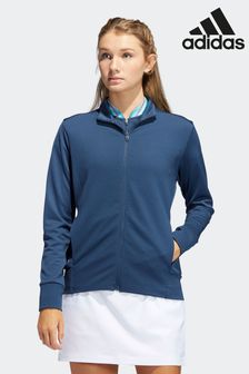adidas Golf Blue Full Zip Long Sleeve Top