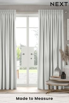 Light Grey Cotton Made to  Measure Curtains
