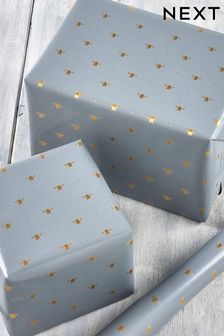 Grey 6M Bee Print Wrapping Paper (497340) | £5