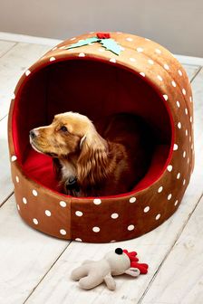 Multi Christmas Pudding Pet Bed (498998) | £30 - £40