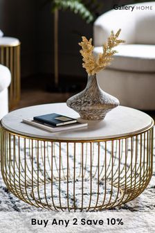 Gallery Home Gold Reno Round Coffee Table