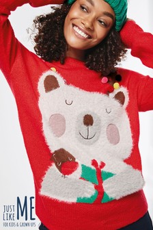 Womens Christmas Polar Bear Jumper