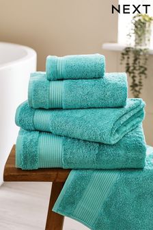 Bright Teal Blue Egyptian Cotton Towel