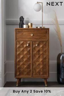 Lloyd Mango Wood Space Saving Cabinet with Drawer (507829) | £375