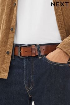 Tan Brown Hell for Leather Italian Leather Belt (513857) | £25