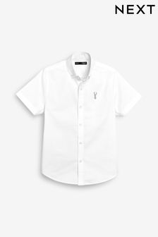 White Short Sleeve Oxford Shirt (3-16yrs) (514066) | £12 - £17