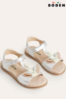 Boden Silver Fun Leather Sandals (514094) | £39 - £44