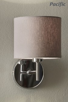 Pacific Silver Metal Straight Arm Wall Light