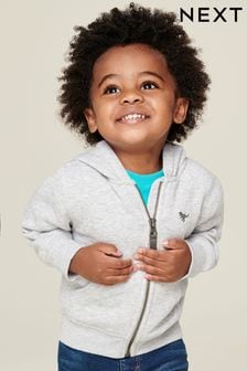 Grey Marl Essential Zip Through Hoodie (3mths-7yrs) (518134) | £13 - £15